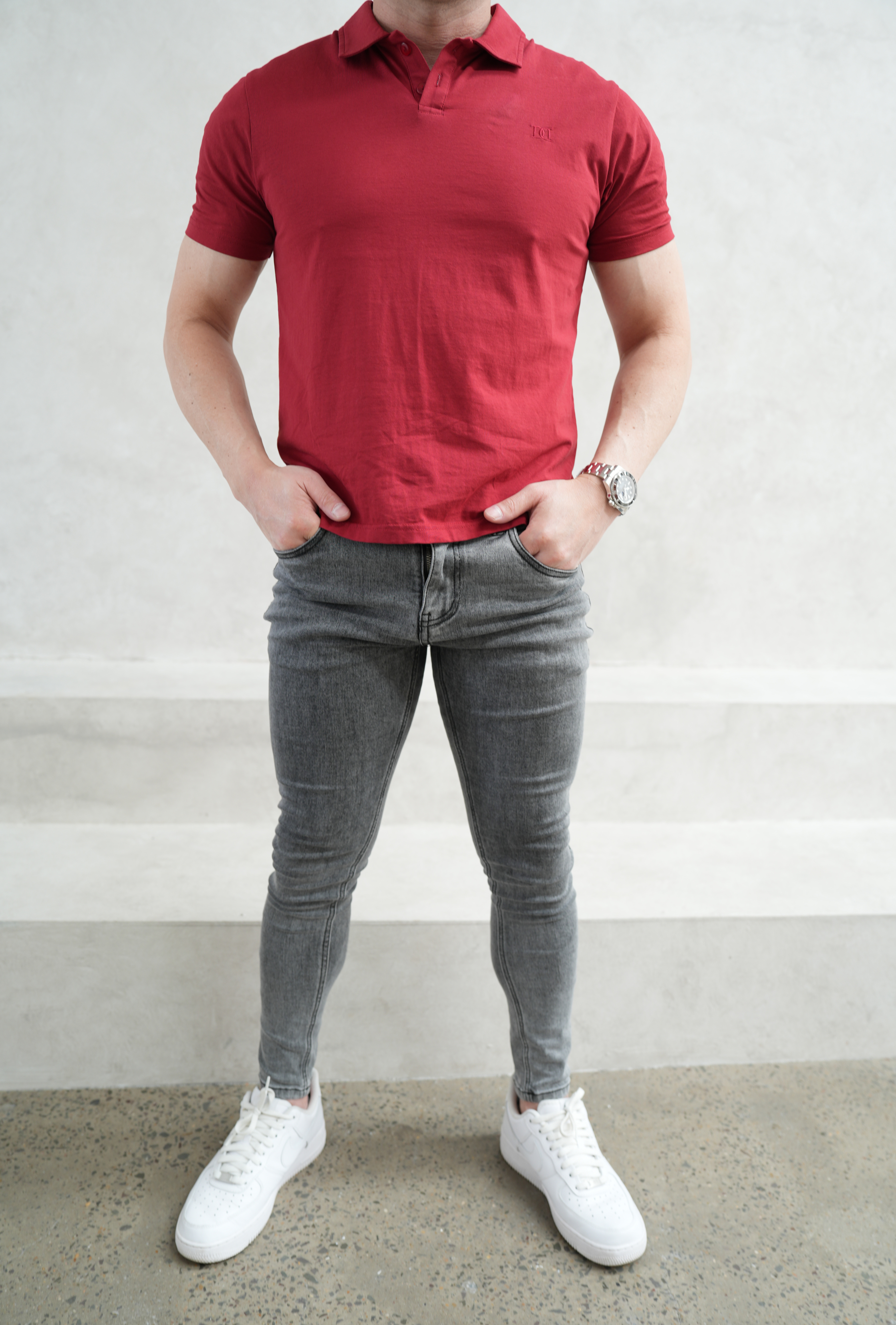 Men's Skinny Jeans, designed for shorter men.