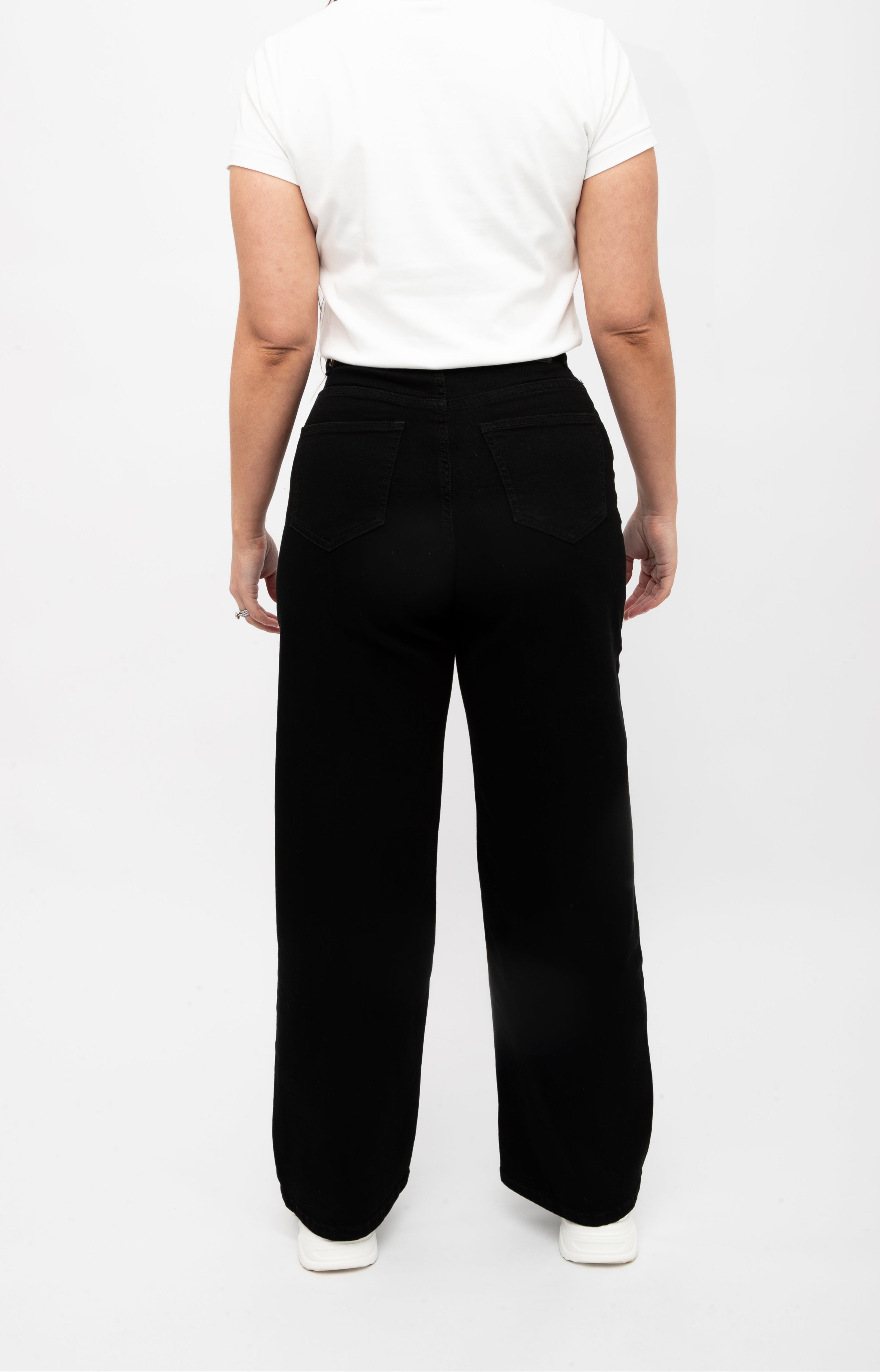 Women's Wide Leg Jeans, cut for shorter women.
