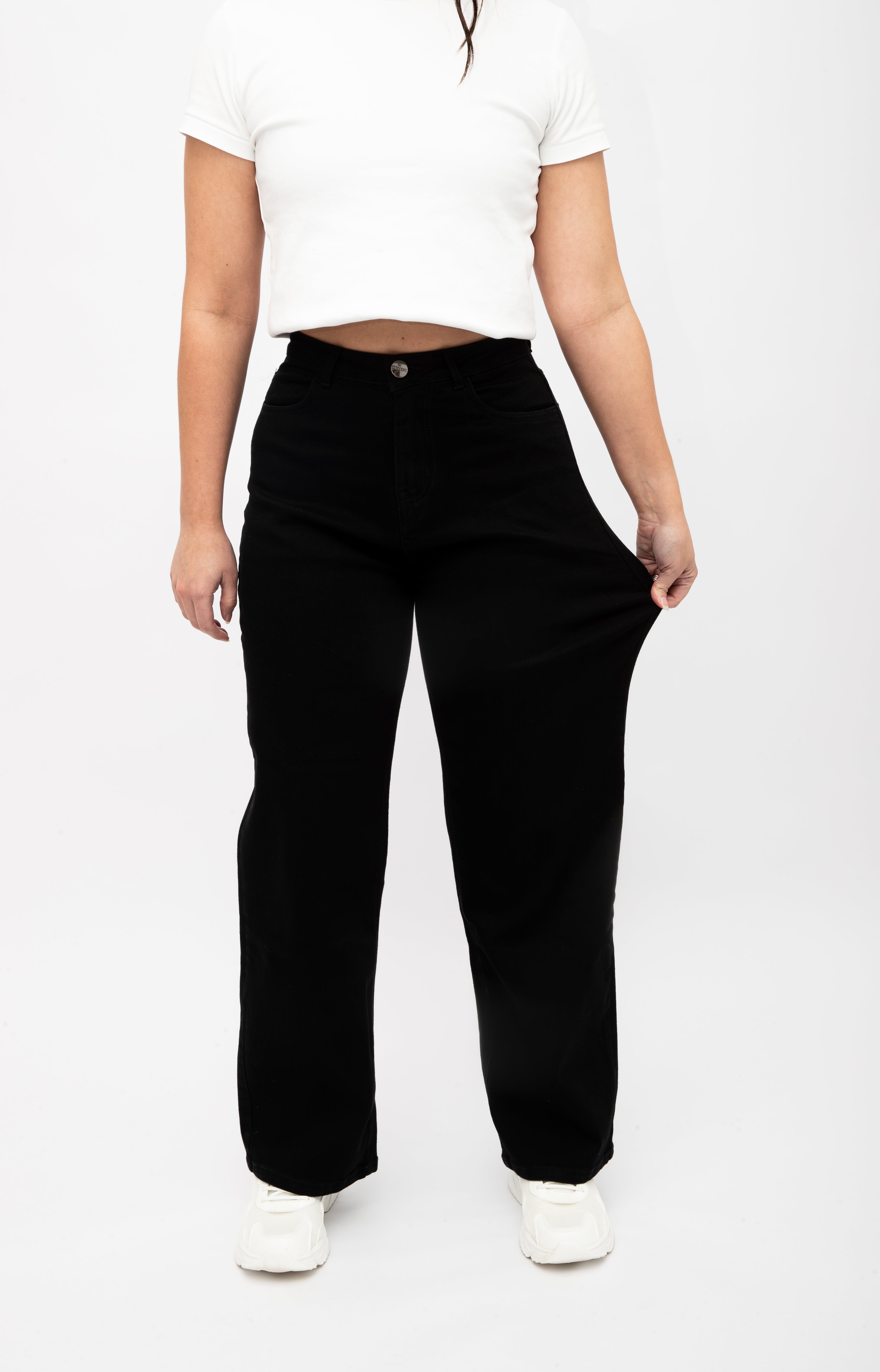 Women's Wide Leg Jeans, cut for shorter women.