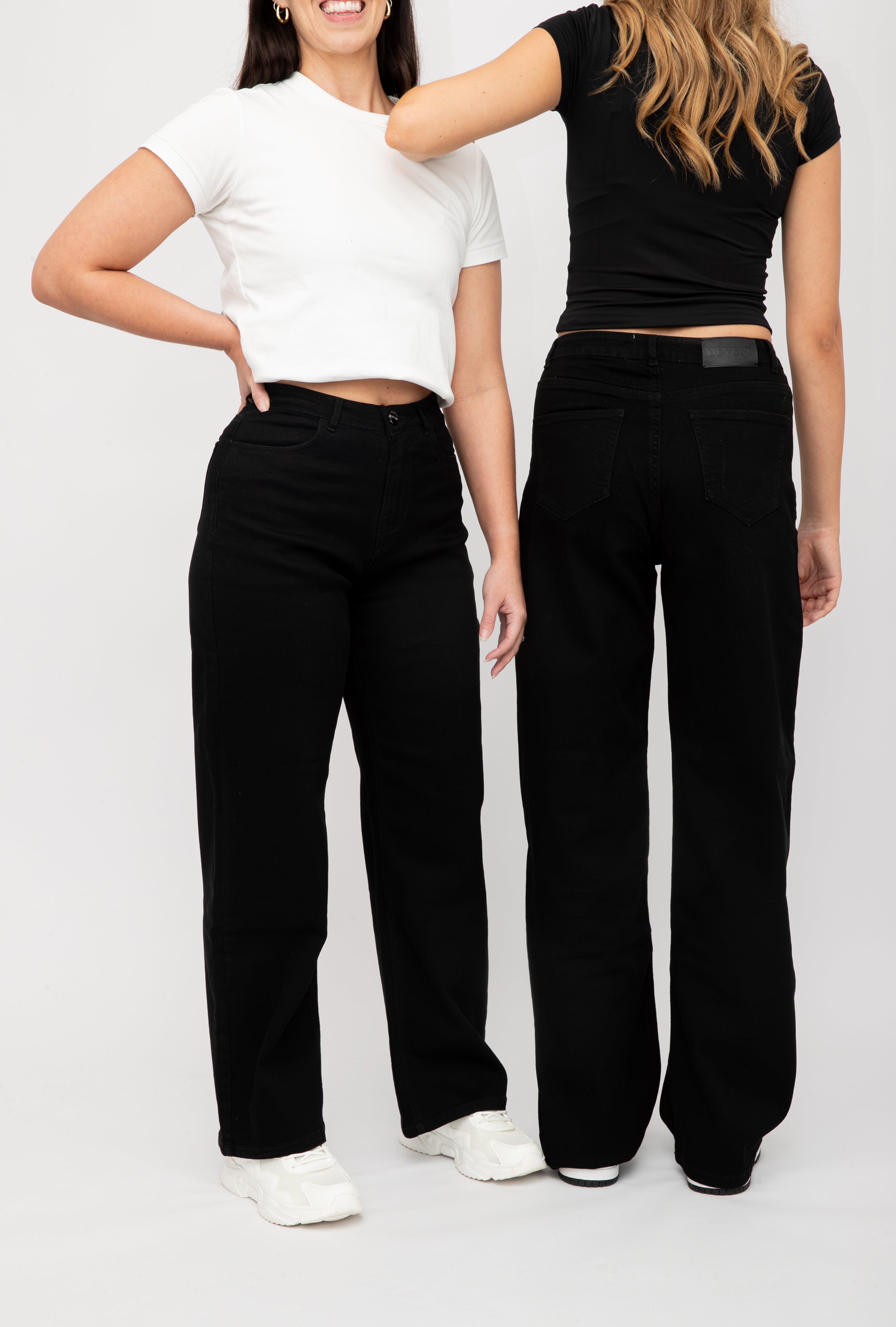 Women's Wide Leg Jeans, cut for shorter women.