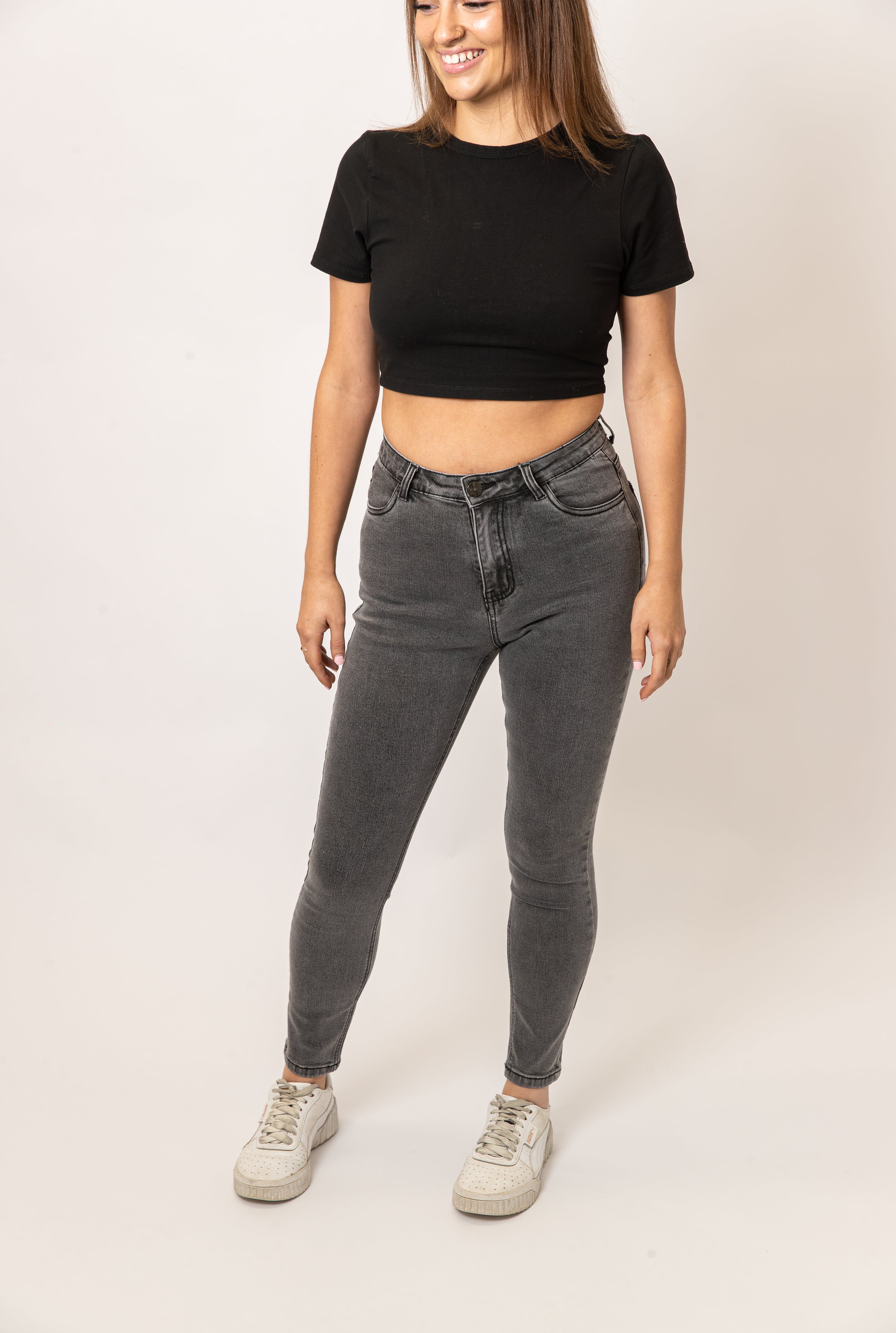 Skinny Jeans | Washed Grey | Regular/Tall