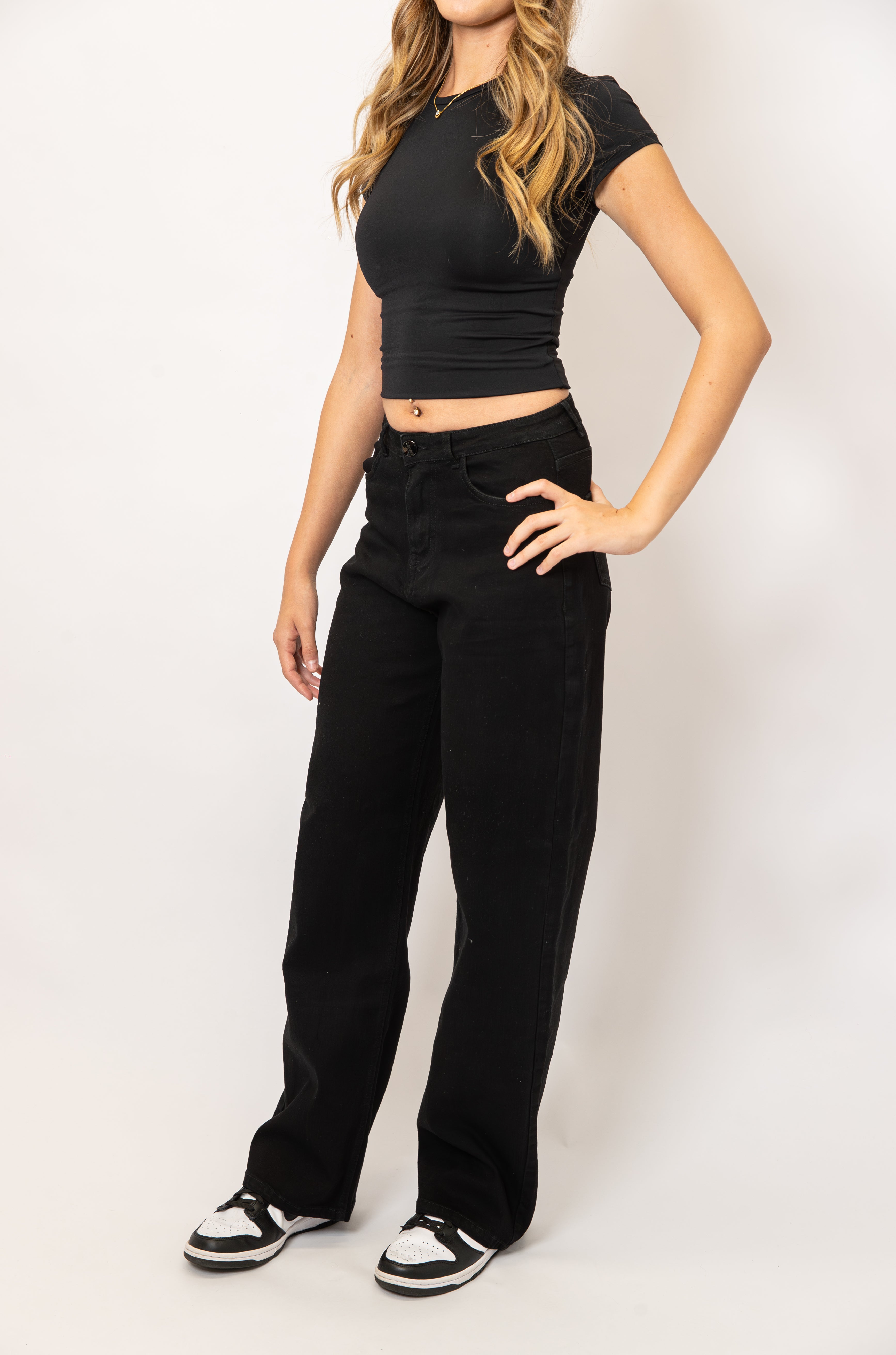Wide Leg Jeans | Black
