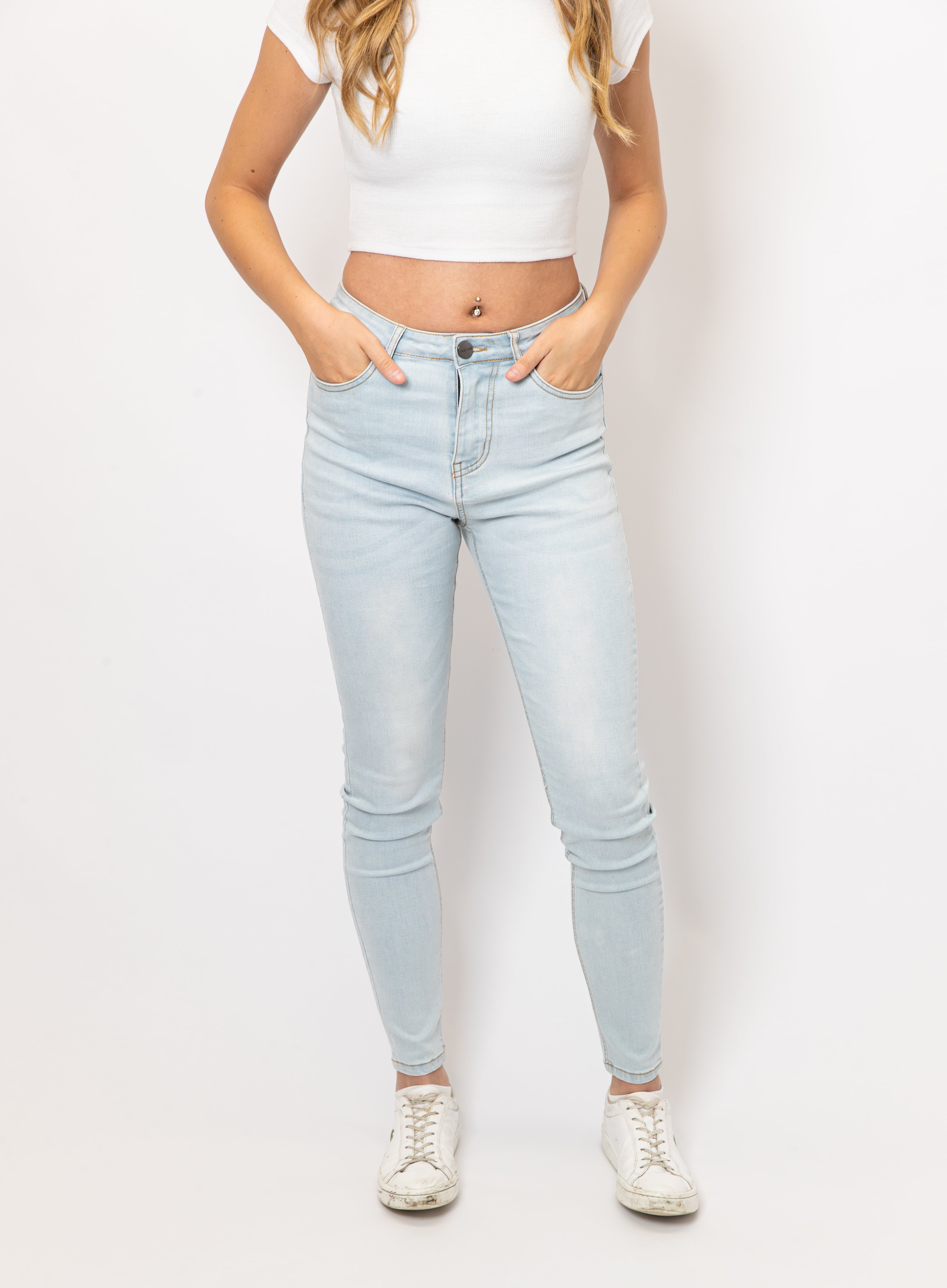 Skinny Jeans | Washed Light Blue