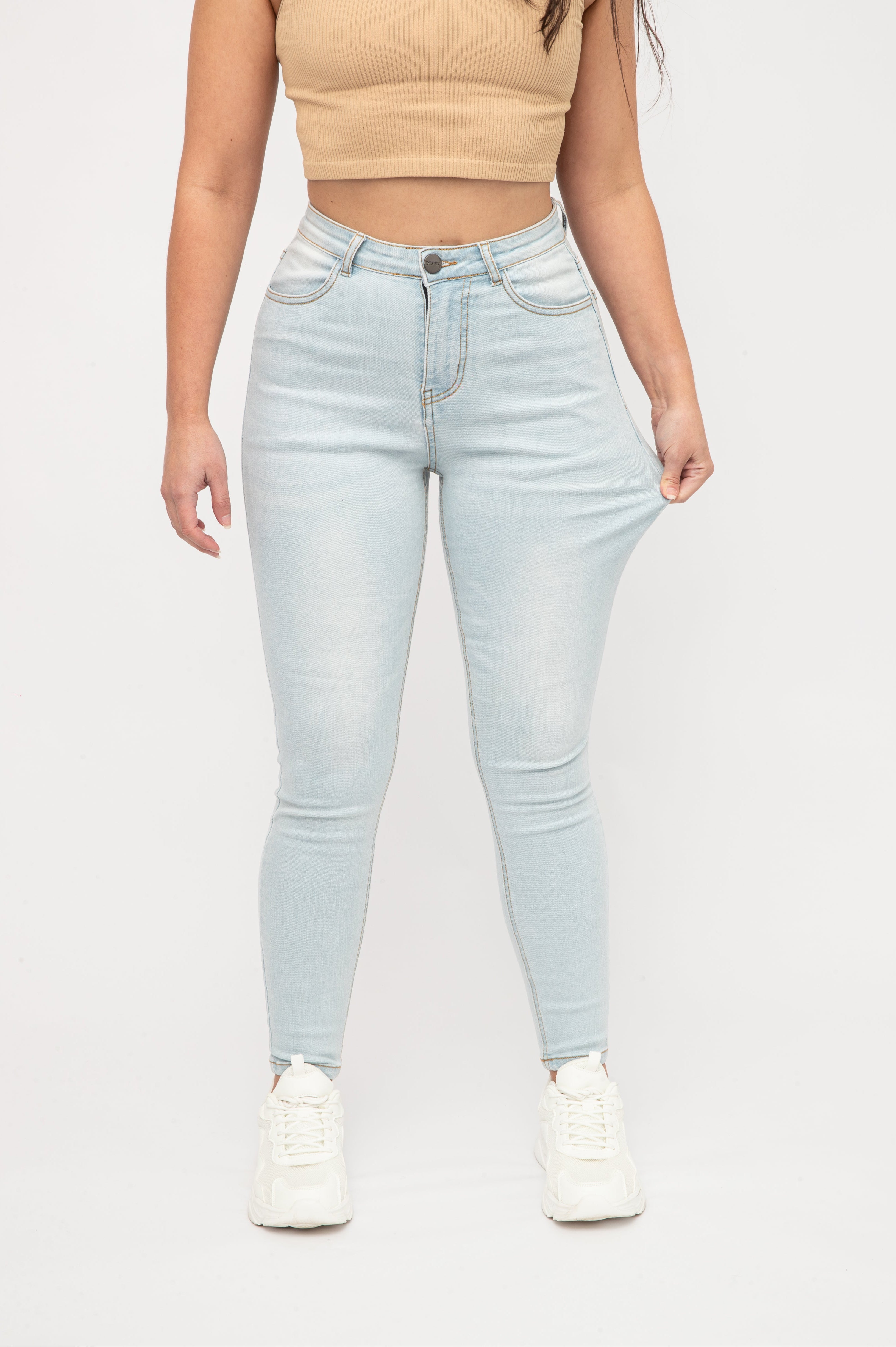 Skinny Jeans | Washed Light Blue